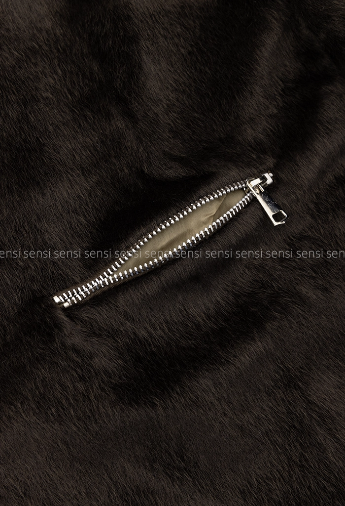 کراپ کت جلو زیپ پوست کد1005195